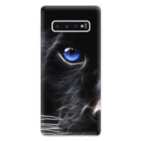 Odolné silikónové puzdro iSaprio - Black Puma - Samsung Galaxy S10+