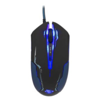 E-blue Myš Auroza, 3500DPI, optická, 6tl., drátová USB, černá