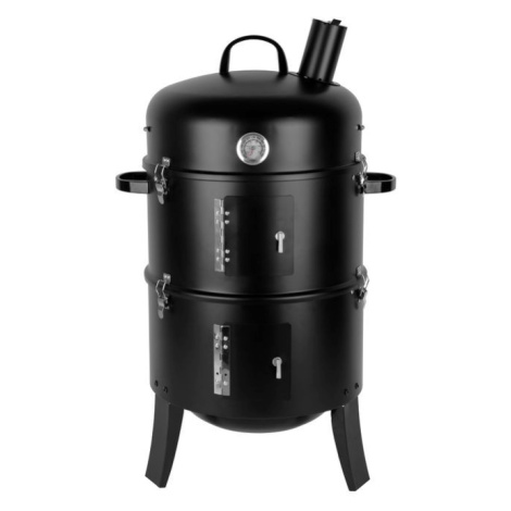 Gril Strend Pro Smoker, BBQ, na drevené uhlie, 3v1 grilovanie, údenie a vodné údenie, 440x780 mm