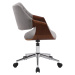 HALMAR Colt kancelárska stolička s podrúčkami sivá (Velvet) / orech
