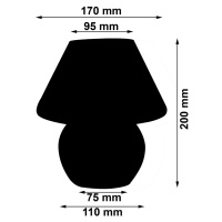 Stolová lampa Glas, biela Ø 17 cm