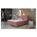 NABBI Amika 160 čalúnená manželská posteľ s úložným priestorom ružová (Kronos 29)