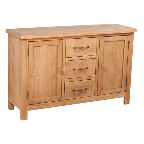 vidaXL Komoda s 3 zásuvkami 110x33,5x70 cm, dubový masív