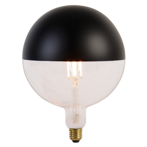 E27 stmievateľná LED lampa horné zrkadlo G200 čierna 6W 360 lm 1800K Calex