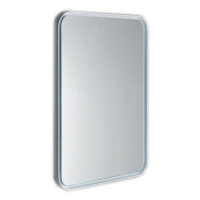 FLOAT zaoblené zrkadlo v ráme s LED osvetlením 600x800mm, biela 22572