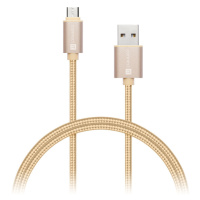 Connect Wire Premium Metallic micro USB - USB, gold, 1m