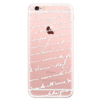 Odolné silikónové puzdro iSaprio - Handwriting 01 - white - iPhone 6 Plus/6S Plus