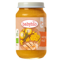 BABYBIO  Bio sladká kukurica s farmárskym kuracím mäsom 200 g