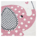Dětský kusový koberec Kids 570 pink kruh - 160x160 (průměr) kruh cm Ayyildiz koberce