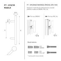 FT - MADLO kód 810 O 35 mm ST ks CIM - čierna matná (FNO) O 35 mm 700 mm