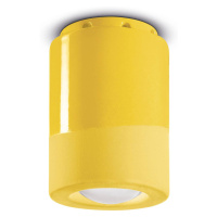 PI stropné svietidlo, valcové, Ø 8,5 cm, žlté