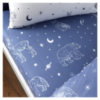 Napínacia flanelová detská plachta 90x190 cm Starlight Animals – Bianca