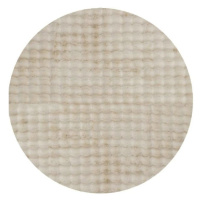 Béžový umývateľný okrúhly koberec ø 120 cm Bubble Cream – Mila Home