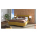 Manželská posteľ 160x200cm corey - žltá/chrómované nohy