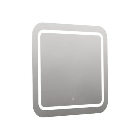 Zaoblené zrkadlo 80x70 cm s LED osvetlením, topná fólia, senzor s nastaviteľnou teplotou 2700-65 Naturel