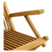 Divero 30736 Skladacia stolička z teakového dreva - 4 ks