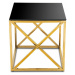 Odkladací stolík Nelja 55 cm čierny/zlatý