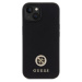 Guess 4G Strass Metal Logo Kryt pre iPhone 15, Čierny