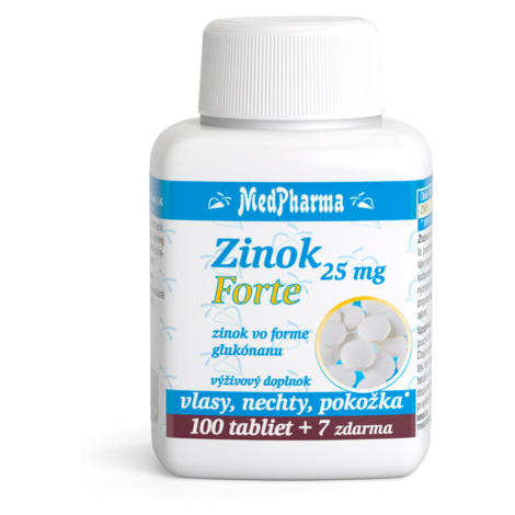 MEDPHARMA Zinok Forte 25 mg 107 tabliet