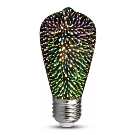 Žiarovka LED Filament E27 3W, 3000K, 25lm, ST64 VT-2223 (V-TAC)