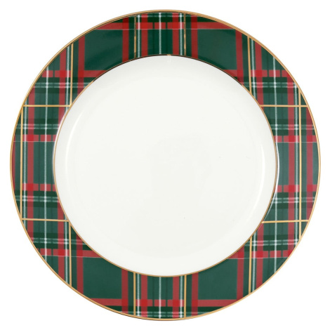 Biely dezertný porcelánový tanier s vianočným motívom ø 20,5 cm Dagmar – Green Gate