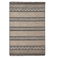 Dekoria Koberec Origin black/jute 160x230cm, 160 x 230 cm