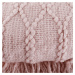KONDELA Sulia Typ 2 pletená deka so strapcami 150x200 cm svetloružová