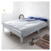 Biela dvojlôžková posteľ z bukového dreva s roštom 140x200 cm Dabi - Ragaba