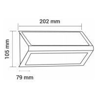 Svietidlo solárne prisadené, 6W, 730lm, 6500K, 120° (LED-POL)