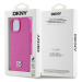 DKNY PU Leather Repeat Pattern Stack Logo Magsafe Apple iPhone 15 DKHMP15SPSHRPSP Pink