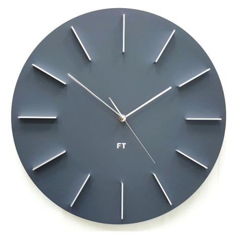 Dizajnové nástenné hodiny Future Time FT2010GY Round grey 40cm