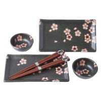 Made In Japan Sushi set Black & Pink Sakura 6 ks