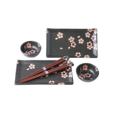 Made In Japan Sushi set Black & Pink Sakura 6 ks