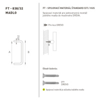 FT - MADLO kód 838 O 32 mm ST ks CIM - čierna matná (FNO) 350 mm O 32 mm