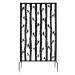 Čierna kovová balkónová zástena 100x186 cm Birds – Esschert Design