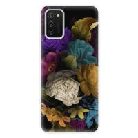 Odolné silikónové puzdro iSaprio - Dark Flowers - Samsung Galaxy A02s