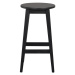 Čierna barová stolička z dubového dreva 65 cm Austin – Rowico