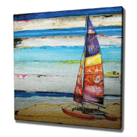 Nástenný obraz na plátne Boat, 45 × 45 cm
