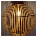 Závesné svetlo Hildegard z bambusu, Ø 30 cm