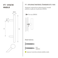 FT - MADLO kód 810 O 35 mm SP ks NEM - nerez matná (F60) 500 mm O 35 mm