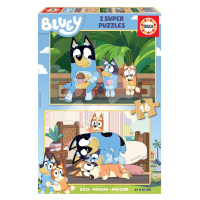 Drevené puzzle Bluey Educa 2x16 dielov