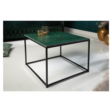 LuxD Dizajnový konferenčný stolík Factor 50 cm mramor zelený
