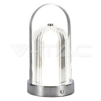 LED stolová lampa 1800mAH Batéria D:120*190C Chrome 3IN1 VT-1057 (V-TAC)