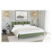 Zelená čalúnená dvojlôžková posteľ s roštom 160x200 cm Tulsa – Ropez