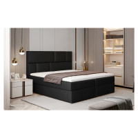NABBI Ferine 185 čalúnená manželská posteľ s úložným priestorom čierna (Soft 11)