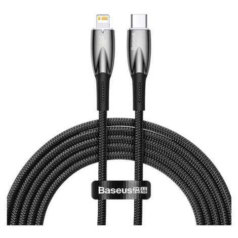 Kábel USB-C cable for Lightning Baseus Glimmer Series, 20W, 2m (Black)