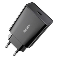 Sieťový adaptér 20W, zásuvka USB Type-C, rýchle nabíjanie, PD, Baseus Speed Mini, čierna