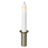 LED sviečka s držiakom bielo-zlatá