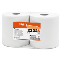Toaletný papier Jumbo 265mm 2vrs. biely 6ks Celtex S-Plus / predaj celé balenie 6 roliek (2222S)