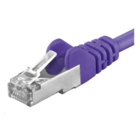 PREMIUMCORD Patch kábel CAT6a S-FTP, RJ45-RJ45, AWG 26/7 0, 5m fialová